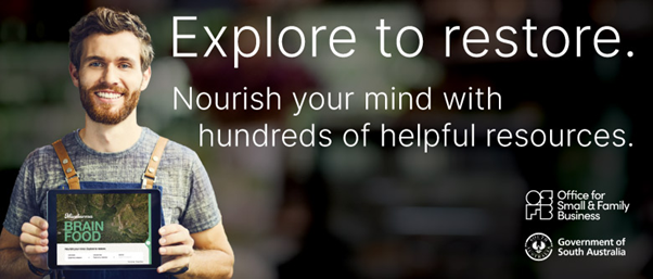 Man advertising brain food site