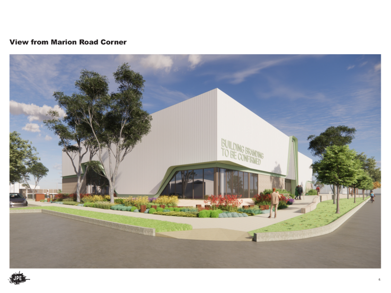 View of building from Marion Road corner.